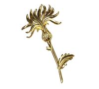 Broche délicate en forme de chardon en forme de fleur - Accessoire de mode pour femme - Facile à porter - Accessoire de vêtements élégant - Événement formel - Style décontracté - Bijoux en métal