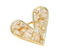 Broche délicate en forme de cœur en alliage pour une tenue élégante, One Size, Comme décrit