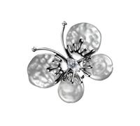 Broche délicate en forme de papillon avec texture complexe élégante pour une tenue décontractée ou formelle - Broche papillon en alliage, One Size, Comme décrit
