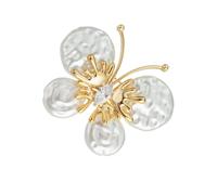 Broche délicate en forme de papillon avec texture complexe élégante pour une tenue décontractée ou formelle - Broche papillon en alliage, One Size, Comme décrit