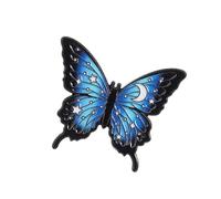 Broche délicate en forme de papillon décorée avec une étoile lunée pour un look rêveur et romantique, cadeau unique, épinglette papillon artistique, One Size, Comme décrit