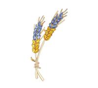 Broche délicate en forme d'épingle de blé unique en cristal pour femme, accessoire tendance pour le quotidien, les fêtes, les rendez-vous, le blé Ea, One Size, Comme décrit, Pas de pierre précieuse