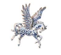 Broche délicate mythique en forme de cheval volant - Légère et résistante à l'usure - En alliage - Cadeau mythique - Corsage de cheval volant, taille unique, Comme décrit