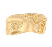 Broche demi-visage humain en alliage, broches exagérées en métal, épingles de personnalité, accessoires de vêtements, As show, Fer