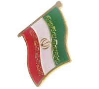 Broche détaillée du drapeau de l'Iran utilisant plusieurs processus de fabrication pour une durabilité accrue dans une utilisation diplomatique, One Size, Comme décrit, Comme décrit