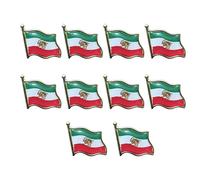 Broche détaillée du drapeau de l'Iran utilisant plusieurs processus de fabrication pour une durabilité accrue dans une utilisation diplomatique, One Size, Comme décrit