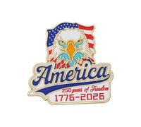Broche détaillée en forme d ', accessoire de badge du 250e anniversaire du jour de l ' indépendance des Américains pour hommes et femmes, broche armée commémorative