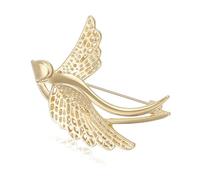 Broche d'hirondelle moderne élégante en alliage émaillé - Broche confortable à porter pour elle et lui - Double couleur disponible en or et argent, taille unique, Comme décrit