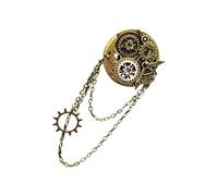 Broche d'horloge avec chaîne, pompons, pour décoration de chemise, bijoux, glands