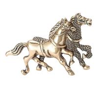 Broche d'inspiration vintage avec deux chevaux au galop - Bijoux en métal pour les amateurs d'équitation et deux chevaux formels, taille unique, Comme décrit
