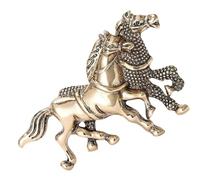 Broche d'inspiration vintage avec deux chevaux au galop, fermoir sécurisé, bijou en métal pour les amateurs d'équitation et broche formelle avec deux chevaux, Einheitsgröße, comme décrit