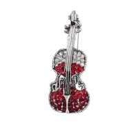 Broche D'instrument De Musique Élégant Concevoir De Violon Vintage Bijoux Pour Femmes Hommes Matériaux En Alliage Robustes Fournitures D'artisanat Broche Violon
