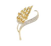 Broche dorée incrustée de Zircon, Costumes de Corsage, Grandes Broches, Collocation de tempérament