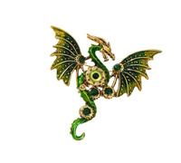 Broche Dragon Art en alliage robuste, idéale pour un usage quotidien ou pour les célébrations, unisexe, taille unique, Comme décrit
