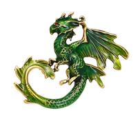 Broche dragon - Pin dragon - Bijou rétro - Mode créative - Broche tendance pour fille - Broche en alliage - Épinglettes en émail - Alliage durable pour revers de veste, Siehe Beschreibung, Métal, Voir