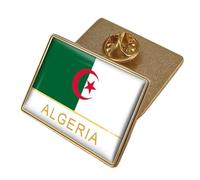 Broche Drapeau Algérien - Badge Simple Et Rétro À Imprimé Géométrique Pour Homme Et Femme, Accessoire De Personnalité Patriotique, Pour Veste, Chemise, Sac À Dos