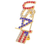 Broche Drapeau Américain 1776-2026, Épingle Commémorative | Alliage et Rhinestone, Détail Embossé 3d, Fermeture Sécurisée, Légère, Fête du 4 Juillet