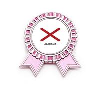 Broche drapeau américain contour Alabama Rose Winner Award Medal, M, Métal