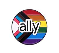 Broche drapeau arc-en-ciel en émail pour supporter de l'égalité LGBT, épinglettes pour vêtements, sacs à dos, chapeaux, Métal, Métal.