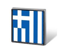 Broche drapeau de Grèce, insigne carré, épingle de col légère