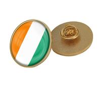 Broche Drapeau De La Côte D'Ivoire - Broche Personnalisée En Cristal En Forme De Drapeau, Épinglette Patriotique Pour Vêtements, Écharpes, Sacs, Chapeaux, Accessoires Pour Femmes Et Hommes
