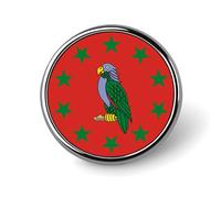 Broche drapeau de la Dominique, insigne, épinglette, décoration pour chapeau ou sac à dos