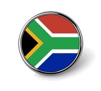 Broche drapeau de la République d'Afrique du Sud - Boutons, épingles de pudeur, épingles pour chemisier, sécurité invisible