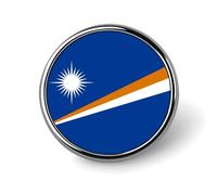 Broche drapeau de la République des Îles Marshall - Boutons, épingles de pudeur, épingles pour chemisier, sécurité invisible