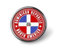 Broche drapeau de la République dominicaine, insigne, épinglette, décoration pour chapeau ou sac à dos