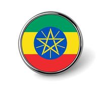 Broche Drapeau De La République Fédérale D'Éthiopie - Boutons De Pudeur Épingles Pour Couvrir Un Chemisier Boutons De Sécurité Invisibles Broches Fixes Pour Sacs T-Shirts Et Autres Vêtements