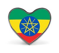 Broche Drapeau De La République Fédérale D'Éthiopie - Boutons De Pudeur Épingles Pour Couvrir Un Chemisier Boutons De Sécurité Invisibles Broches Fixes Pour Sacs T-Shirts Et Autres Vêtements