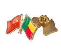 Broche Drapeau De L'Amitié Chine-Bénin - Nouveauté Patriotique Drapeau Imprimé Cristal Drapeau Épinglette Badges, Épingles Drapeau Broche Souvenir Cadeau Pour Hommes Femmes Papillon A
