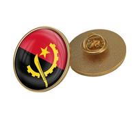Broche Drapeau De L'Angola - Broche Personnalisée En Cristal En Forme De Drapeau, Épinglette Patriotique Pour Vêtements, Écharpes, Sacs, Chapeaux, Accessoires Pour Femmes Et Hommes