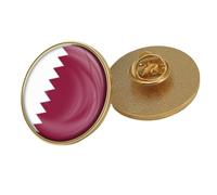 Broche Drapeau Du Qatar - Broche Personnalisée En Cristal En Forme De Drapeau, Épinglette Patriotique Pour Vêtements, Écharpes, Sacs, Chapeaux, Accessoires Pour Femmes Et Hommes