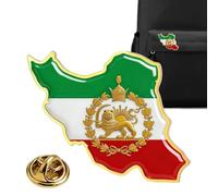 Broche drapeau Iran Ornement Ancien Animal et