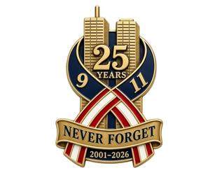 Broche du 25e anniversaire, épinglette en acrylique, insigne cadeau mariage | Broche d'anniversaire de mariage en argent, épinglette en acrylique pour l'événement commémoratif du jour du Souvenir réunion