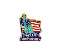 Broche du drapeau américain patriotique du 250e anniversaire des États-Unis - Accessoires pour le jour de l'indépendance du 4 juillet