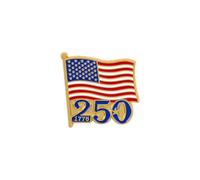 Broche du drapeau américain patriotique du 250e anniversaire des États-Unis - Accessoires pour le jour de l'indépendance du 4 juillet