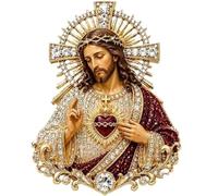 Broche Du Sacré-CœUr De JéSus Broche Du Sacré-Cœur De Jésus, Épinglette Catholique, Et La Vierge Marie, 2 Pièces(Jesus)