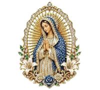 Broche Du Sacré-Cœur De Jésus, Épinglette Catholique, Épingle Religieuse En Cristal Vintage Sertie De La Vierge Marie for Le Baptême, La Première Communion(Style 2)