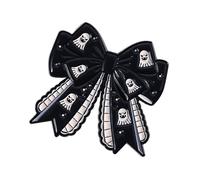 Broche effrayante pour costume d'Halloween - Bijoux gothiques - Nœud papillon pour vêtements, taille unique, Comme décrit