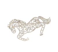 Broche élégante Accessoire multifonctionnel Beau badge de cheval Broche animal Parfait pour les amateurs de mode. Présentez une élégante épingle cheval pour un usage quotidien, taille unique, comme