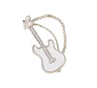 Broche élégante Accessoire multifonctionnel Beau badge Forme de guitare Parfait pour les amateurs de mode Cadeau sûr, taille unique, comme décrit
