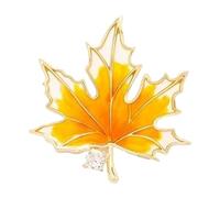 Broche élégante avec feuille d'érable rouge et bordure en - Broche élégante pour robe de soirée blazer - Accessoire parfait pour la réception et les occasions festives