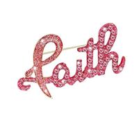 Broche élégante en alliage avec cristaux pour le cancer du sein - Accessoire de mode, One Size, Comme décrit