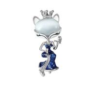 Broche élégante en alliage avec détails en cristal, parfaite pour décoration de manteau, écharpe ou sac, bijoux rétro en forme d'animal, One Size, Comme décrit