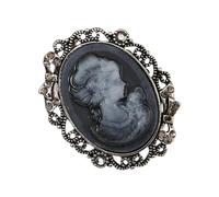 Broche élégante en alliage avec fermoir sécurisé en forme de dame ornée de cristaux - Épingle à cheveux tendance en alliage pour événement formel, taille unique, Comme décrit