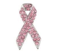 Broche élégante en alliage avec nœud en strass étincelants pour chemisier, robe, écharpe, tenue de sensibilisation au carcinome du sein, One Size, Comme décrit