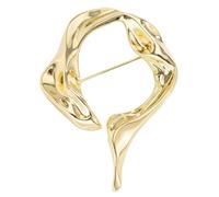 Broche élégante en alliage avec un design creux complexe, bijou de broche unique, parfait pour les fêtes et le chemin quotidien au travail. Broche dorée, Einheitsgröße, comme décrit
