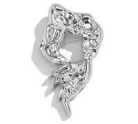 Broche élégante en alliage avec un design creux complexe, bijou de broche unique, parfait pour les fêtes et le chemin quotidien au travail. Broche dorée, Einheitsgröße, comme décrit